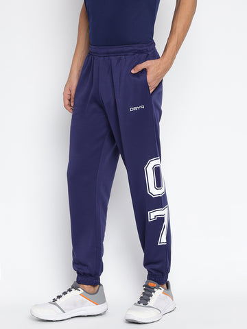 Men Jogger Dark Blue-White