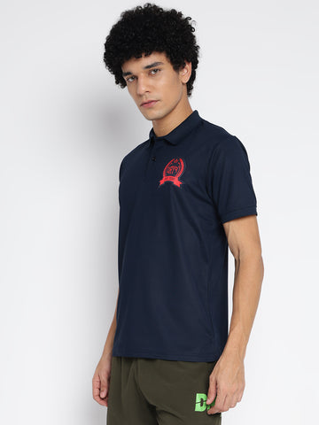 Men Polo Dark Blue-Red