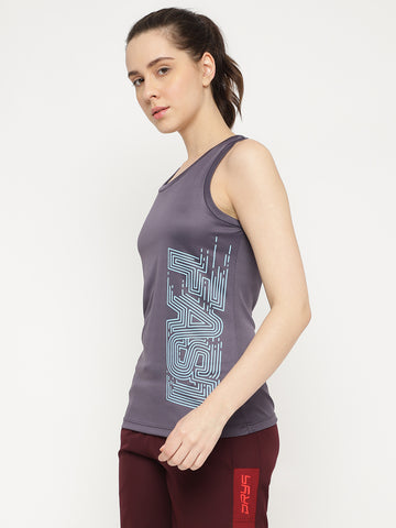 Women Tank Top Grey-Blue