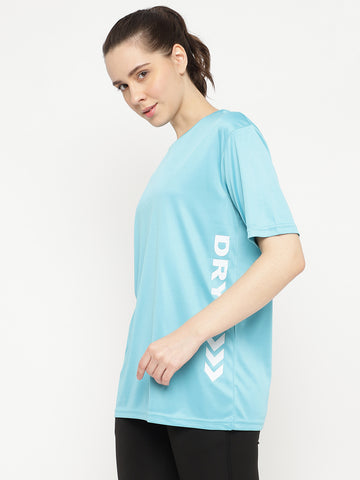Women Oversize T-Shirt Light Blue
