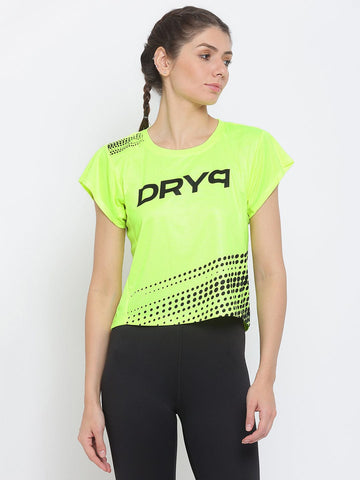 Women Box Top Neon Green - DRYP Evolut