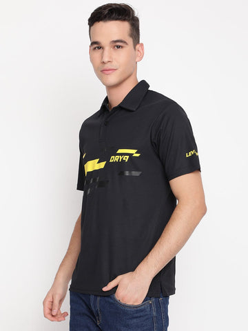 Men Black Polo T Shirt