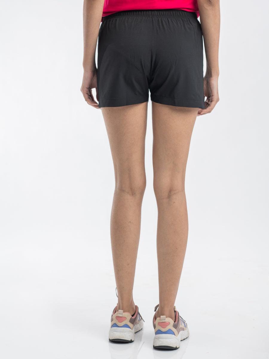 Women Black Regular Fit Shorts - DRYP Evolut