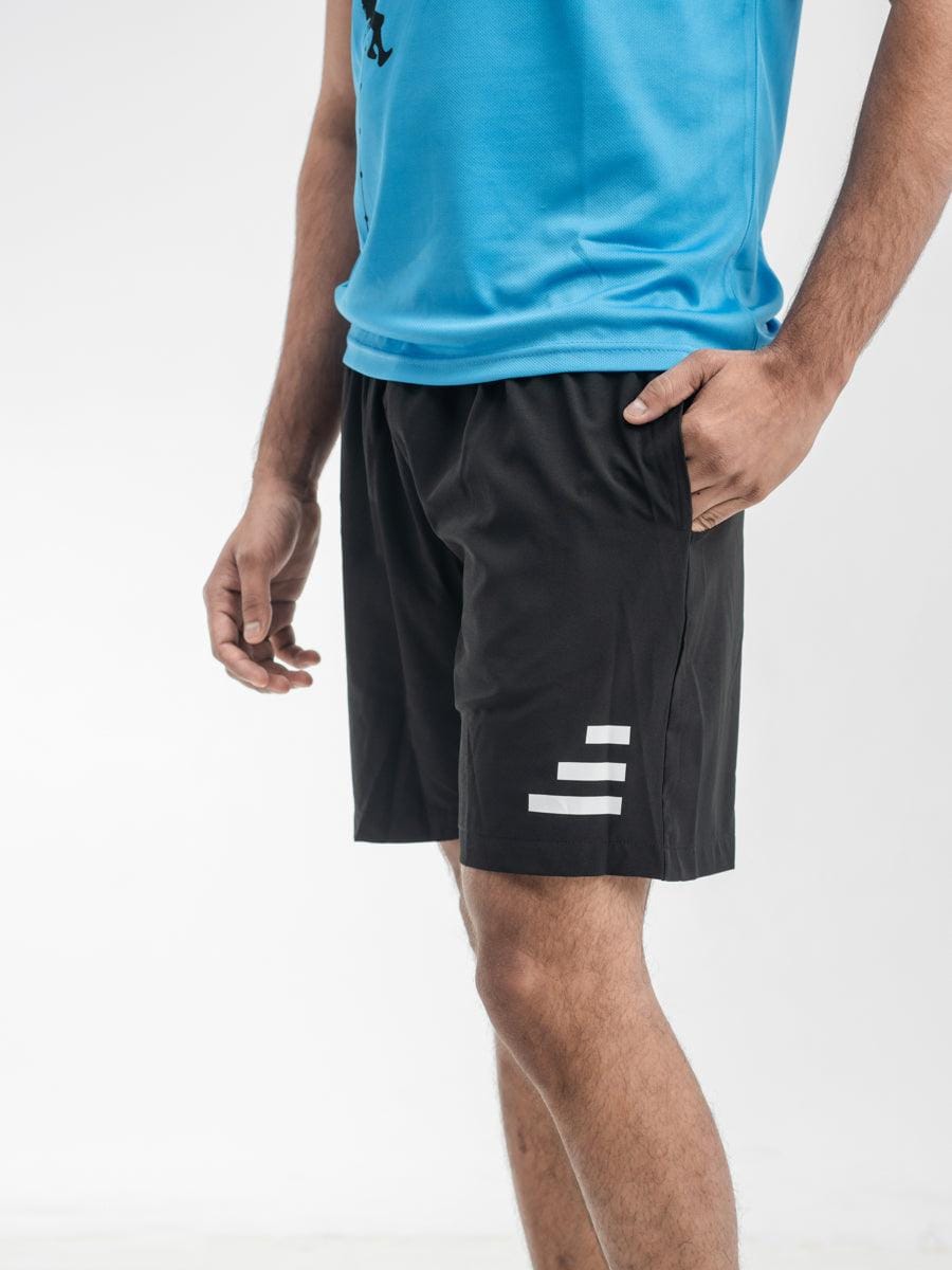 Men Black Regular Fit Logo Shorts - DRYP Evolut