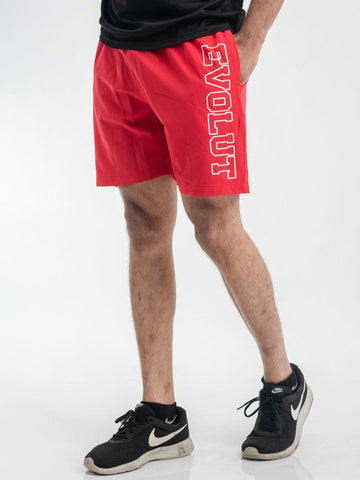 Men Red Regular Fit Evolut Shorts