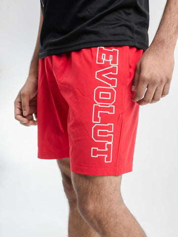 Men Red Regular Fit Evolut Shorts - DRYP Evolut
